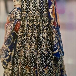 Heavy stonework bridal Pakistani dress 2 piece